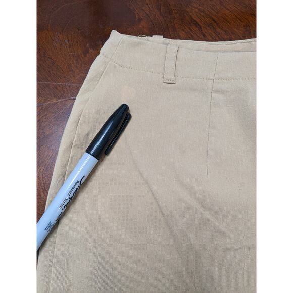 Express Pencil Skirt 1/2 Stretch Khaki Tan Mini Straight Academia Work Career - Picture 10 of 12